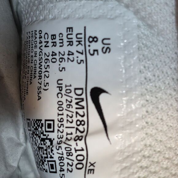 Nike React Vision Running Shoes White Grey Red DM2828-100 Men\'s Size 8.5 main image 8